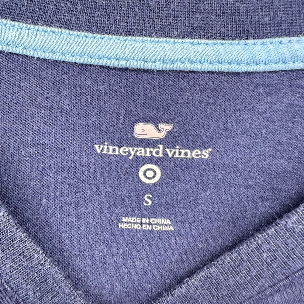 Vineyard Vines T-Shirt Mens Small Navy Blue Everyday Should Feel This Good - Picture 4 of 7